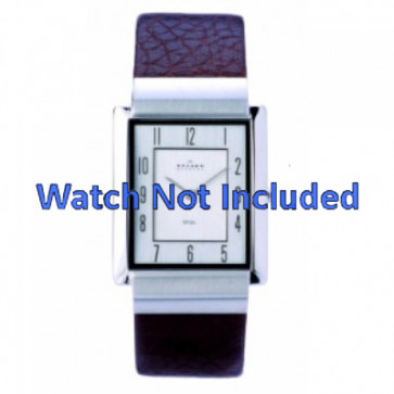 Watch strap Skagen 224LSL1 Leather Brown 22mm